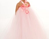 Flower Girl Tutu Dress - Pink - Cotton Candy Cutie - 12 Month to 2 Toddler Girl Il_170x135