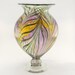 Hand Blown Art Glass Vase - Amethyst Purple and Gold