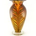 Hand Blown Art Glass Vase - Fiery Red and Orange - Bright