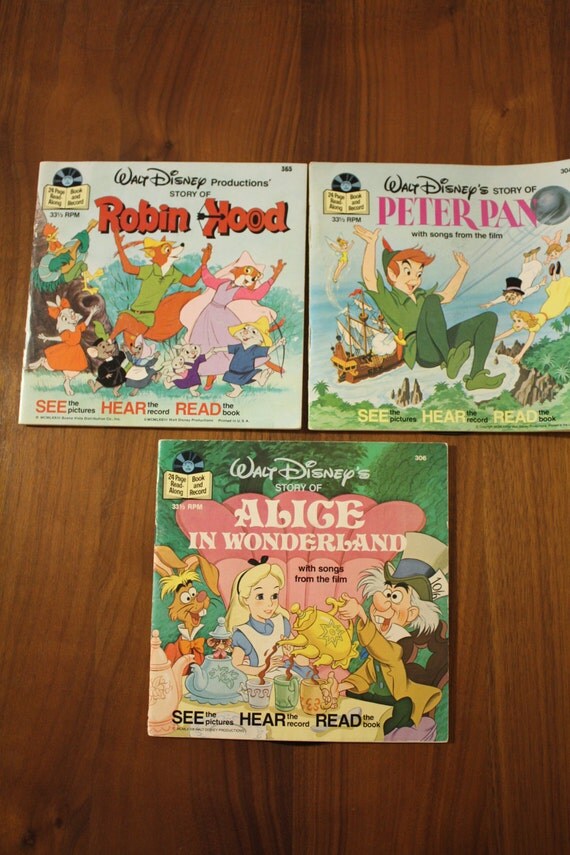 SALE Vintage Disney Record and Book Lot by 1SweetDreamVintage