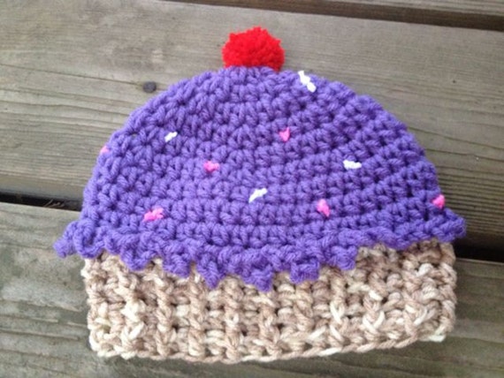 Cupcake Hat Crochet Pattern
