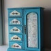 Gift Idea:Shabby Chic Large Turquoise Hand Painted Jewelry Box