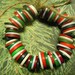 Christmas button wreath ornament
