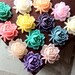 12 Pieces (6 Pairs) of 18 x 18 mm Assorted Colour Resin Flower Cabochons (.ag)