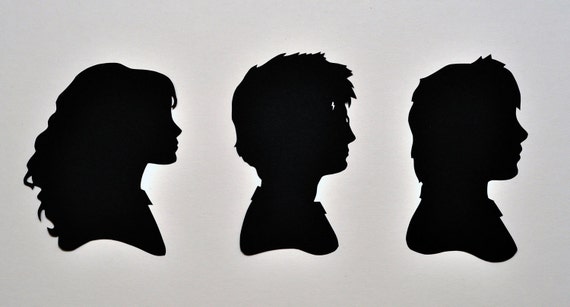 The Golden Trio Harry Potter Silhouettes