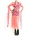 ViNTAGE BRiGHT PiNK LACE DRESS / huge, dramatic bell sleeves / avant garde kimono lace / s-L .