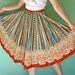 Vintage Mexican Circle Skirt - Rockabilly Sequin Detailed Dress Skirt Size Medium