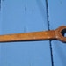 Wood Carving of Wrench, Folk Art, Tool, Hand Carved, Handmade, woodcarving, Vintage, Advertising -- Free Priority Shipping Included
