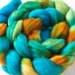 Hand dyed Superwash Merino combed top, 5 oz, roving, spinning fiber