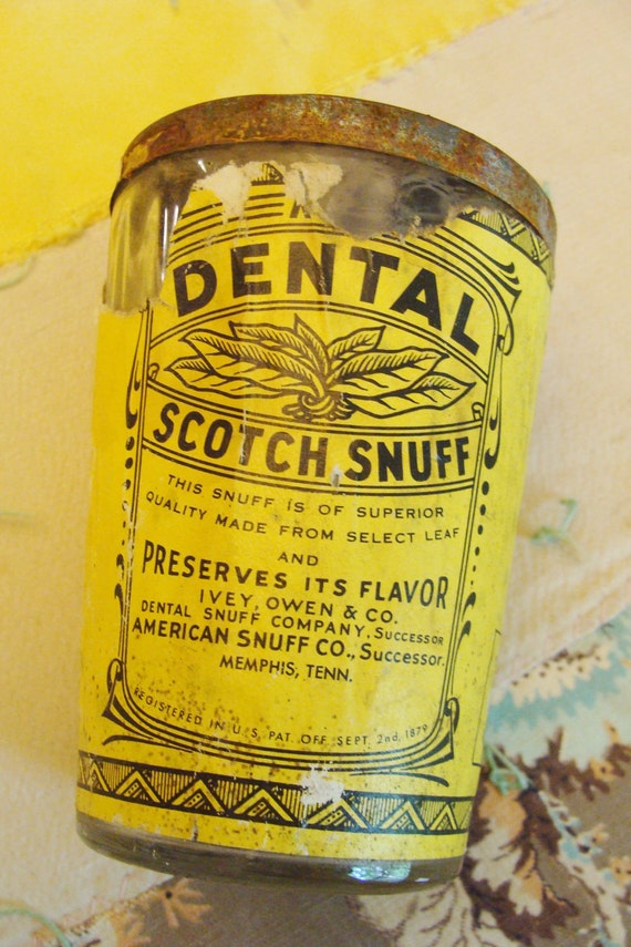 Items similar to Dental Scotch Snuff Glass Container on Etsy