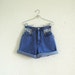 vintage 90's acid blue HIGH WAIST floral denim shorts