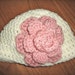 Leia Flower Baby Newborn Girl Hat Pink