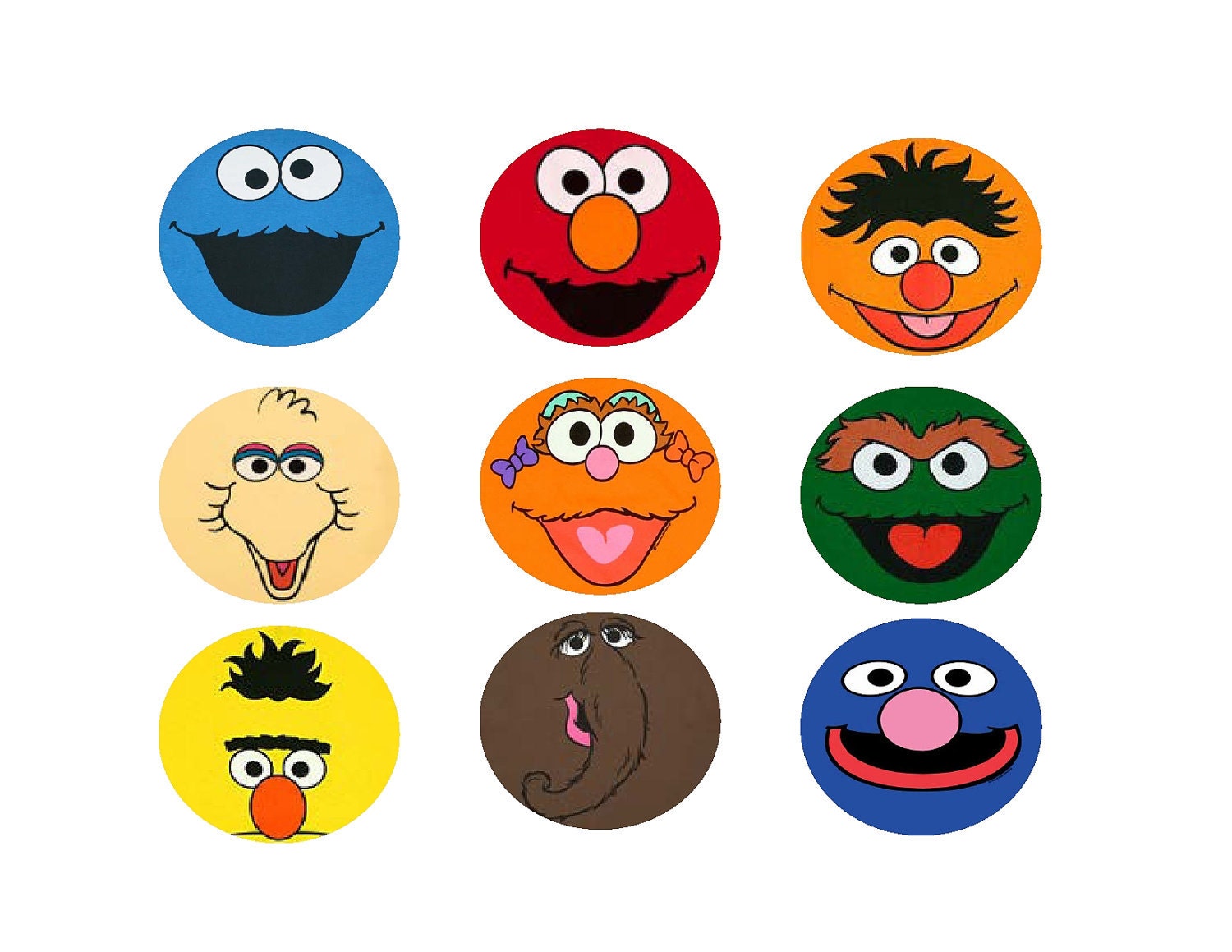 Printable DIY Sesame Street Cupcake Toppers by BannersToppersetc