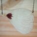 White Hibiscus Pressed Flower Petal Necklace