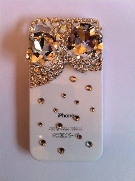 Bling Rhinestone Pink Phone Case Jewel Bow for by BlingFairy