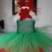 CHRISTMAS Baby TuTu Dress and Hat Little Elf Poinsetta Size 6 month-2t