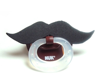 Black Mustache football pacifier 0 to 6 months