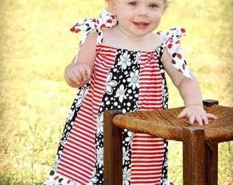 Pillowcase Dress Sewing Pattern , INSTANT DOWNLOAD, Toddler, Baby, Children's Pattern, Newborn to 8 Years, Paneled Pillowcase Dress