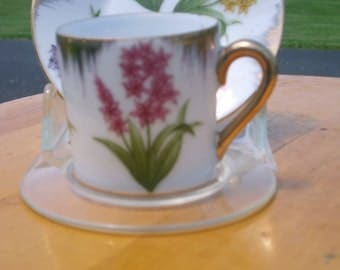 Vintage Demitasse Can Cup and Saucer