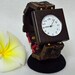 Wooden Watch Flower engraving