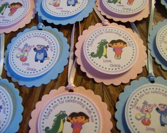 Dora the Explorer Favor Tags-Dora the Explorer Thank You Tags-Dora The Explorer Tags-Boots Thank You Tags-Dora Decoration-Dora Birthday