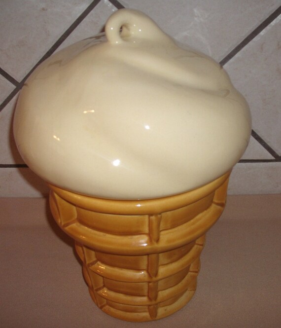 ICE CREAM CONE cookie jar