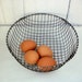 Metal Wire Farmhouse Egg Basket Vintage