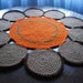 handmade circle rug flower