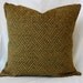 Herringbone Decorative Pillow Cover, Throw Pillow in Olive Green, Gold 18x18