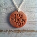 Peach Ceramic Pendant, Southern Sayin', Fall Fashion, Humorous Jewerly