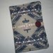 SALE - Recycled Padded Indian Design Jacket Kindle Fire Case Cover - Blue, Maroon, Cream & White