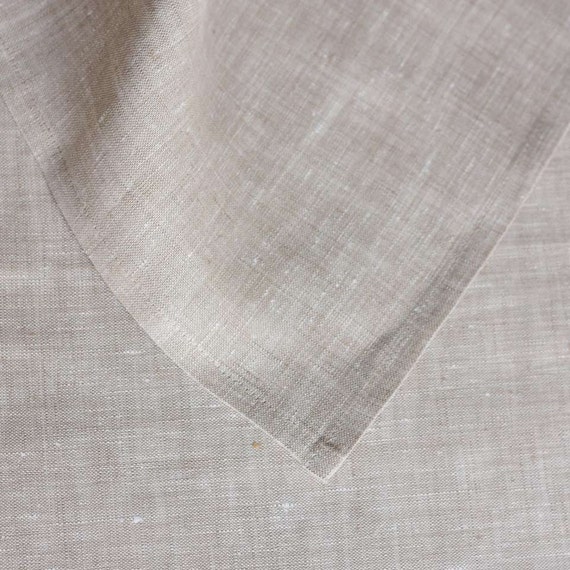 Items similar to 100% Natural Linen Flat Sheet Beige, Double (Full) 215 ...