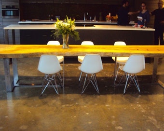 Live Edge Table, Ash Wood, Wood Slab Dining Table, Live Edge Dining Table, Wood Slab Table, Single Slab Table Tops, Reclaimed, Modern Dining