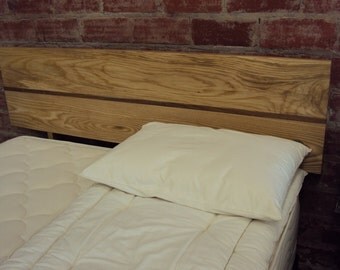 Wood Headboard, Ash with Walnut Trim Headboard, Custom Wood Headboard, Contemporary Ash Wood Headboard, Solid Wood Headboard