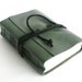 Leather Journal, Green Gray, Hand-Bound 4.5 x 6 Journal by The Orange Windmill on Etsy