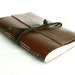 Slim Leather Journal, Dark Caramel Brown 4.5 x 6 Journal by The Orange Windmill on Etsy