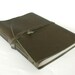 Large Leather Journal or Sketchbook, Olive Green, Hand-Bound 7 x 8.5 Journal by The Orange Windmill