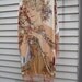 Retro Nouveau Alphonse Mucha style velvet fringe Kimono jacket