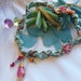 SALE --ISTANBUL necklace with Turkish oya flower and handblown glass bead