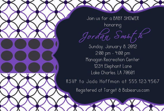 Baby Shower Digital Invitation - Polka Dots and Circles Il_570xn
