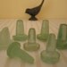 ANTIQUE glass bottle stoppers / tops - set of 9