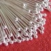 200pcs Silver Plated Brass Ball End Head Pin 40mm - 24g W156
