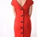 RESERVED 4 myall2 Red Dress with Heart Buttons - ADORABLE - Size 6 - Nipon Boutique Dress