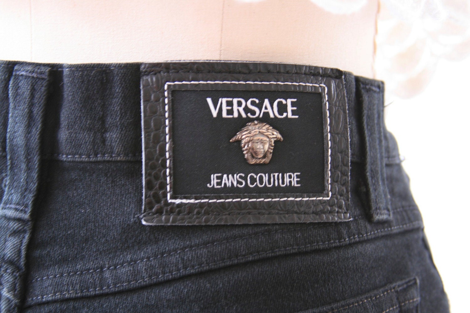 Versace Jeans Couture High Waisted Black Stretchy Jeans