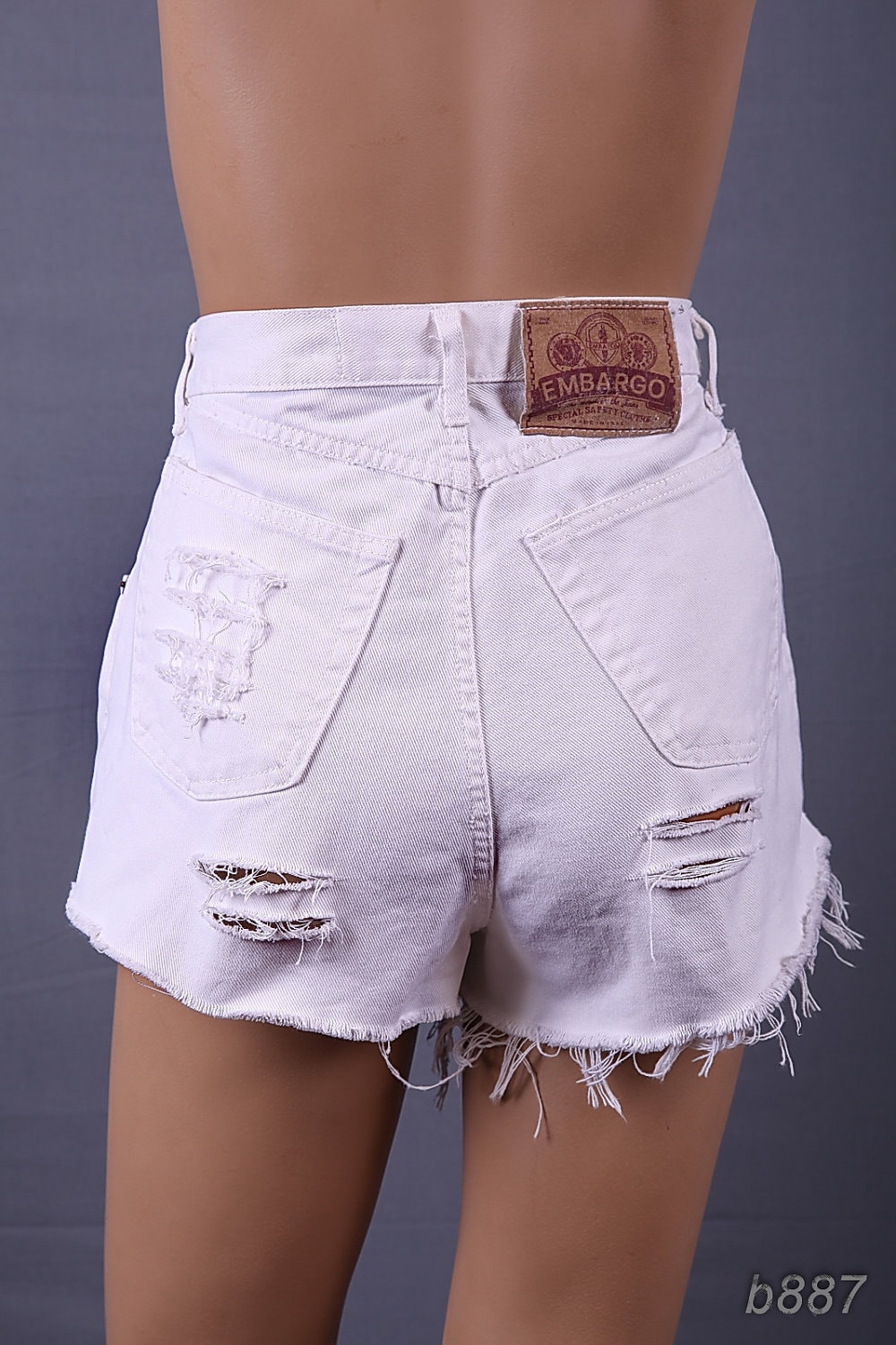 White High Waisted Jean Shorts | Bbg Clothing