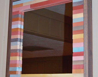 ON SALE - Reclaimed Wood Mirror (Multi Color)