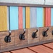 Reclaimed Wood Stripe Coat Rack