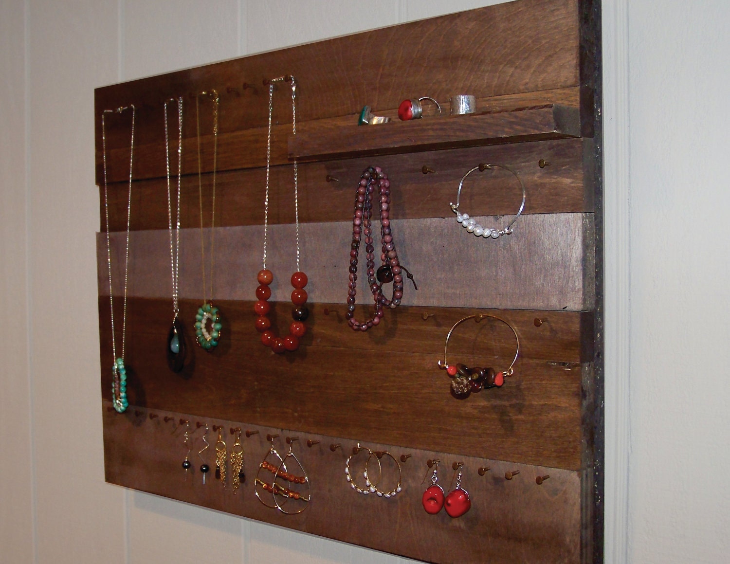 Reclaimed Wood Jewelry Organizer Large