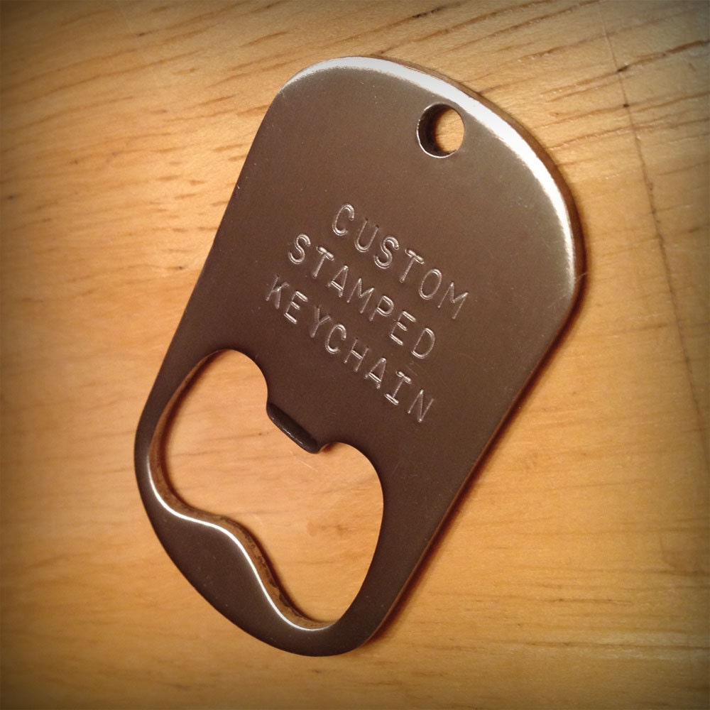 Personalized Keychain Bottle Opener Steel