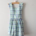 Vintage Healthtex Blue Plaid Seersucker Toddler Dress (4T)